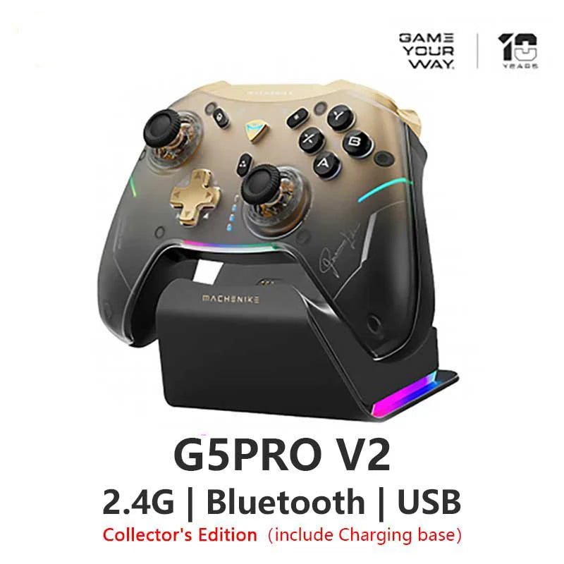MACHENIKE G5 PRO V2 Tri-Mode Wireless Game Controller for Android/iOS Phone, PC, Tablet, TV - Bluetooth 2.4G Wired, NOT for PS/X
