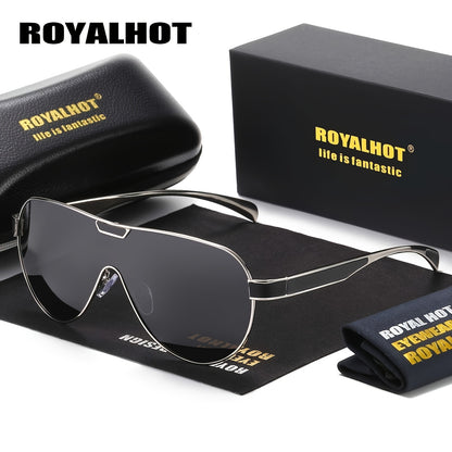 RoyalHot Unisex Polarized Lens Glasses Alloy Rimless Glasses Driving Glasses Shades Oculos Masculino Male