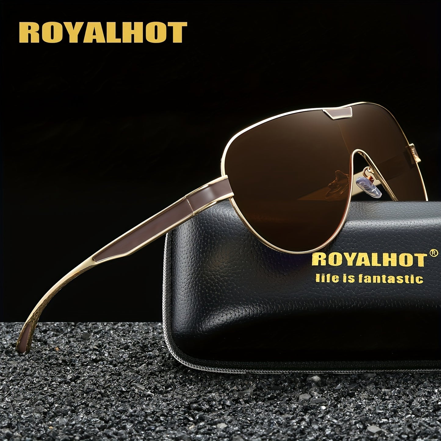 RoyalHot Unisex Polarized Lens Glasses Alloy Rimless Glasses Driving Glasses Shades Oculos Masculino Male