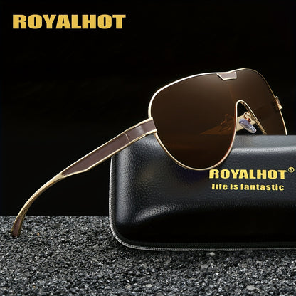 RoyalHot Unisex Polarized Lens Glasses Alloy Rimless Glasses Driving Glasses Shades Oculos Masculino Male