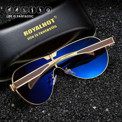 RoyalHot Unisex Polarized Lens Glasses Alloy Rimless Glasses Driving Glasses Shades Oculos Masculino Male