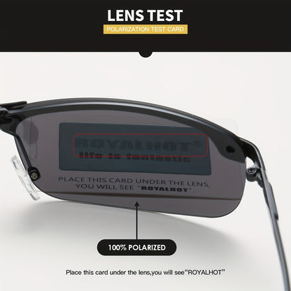 RoyalHot Unisex Polarized Lens Glasses Alloy Rimless Glasses Driving Glasses Shades Oculos Masculino Male