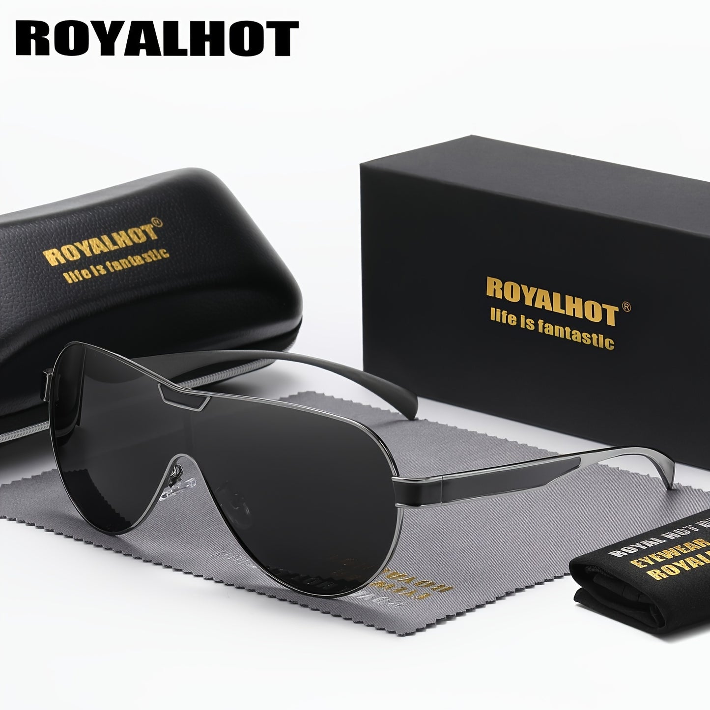 RoyalHot Unisex Polarized Lens Glasses Alloy Rimless Glasses Driving Glasses Shades Oculos Masculino Male