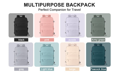 Large Travel Backpack Women, Carry On Backpack, Hiking Backpack Waterproof Outdoor Sports Rucksack Casual Daypack School Bag