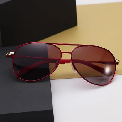 BARCUR Polarized Women Men Gradient Metal Pilot UV400 Female Gafas Oculos De Sol Masculino (With Case) with gifts box Mother's Day/give gifts