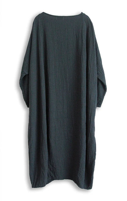 Vestidos Mujer 2025 Latest Autumn Spring Solid Color Cotton Linen Robes Dress for Women Large Size Plus Size Artist Ropa Dresses