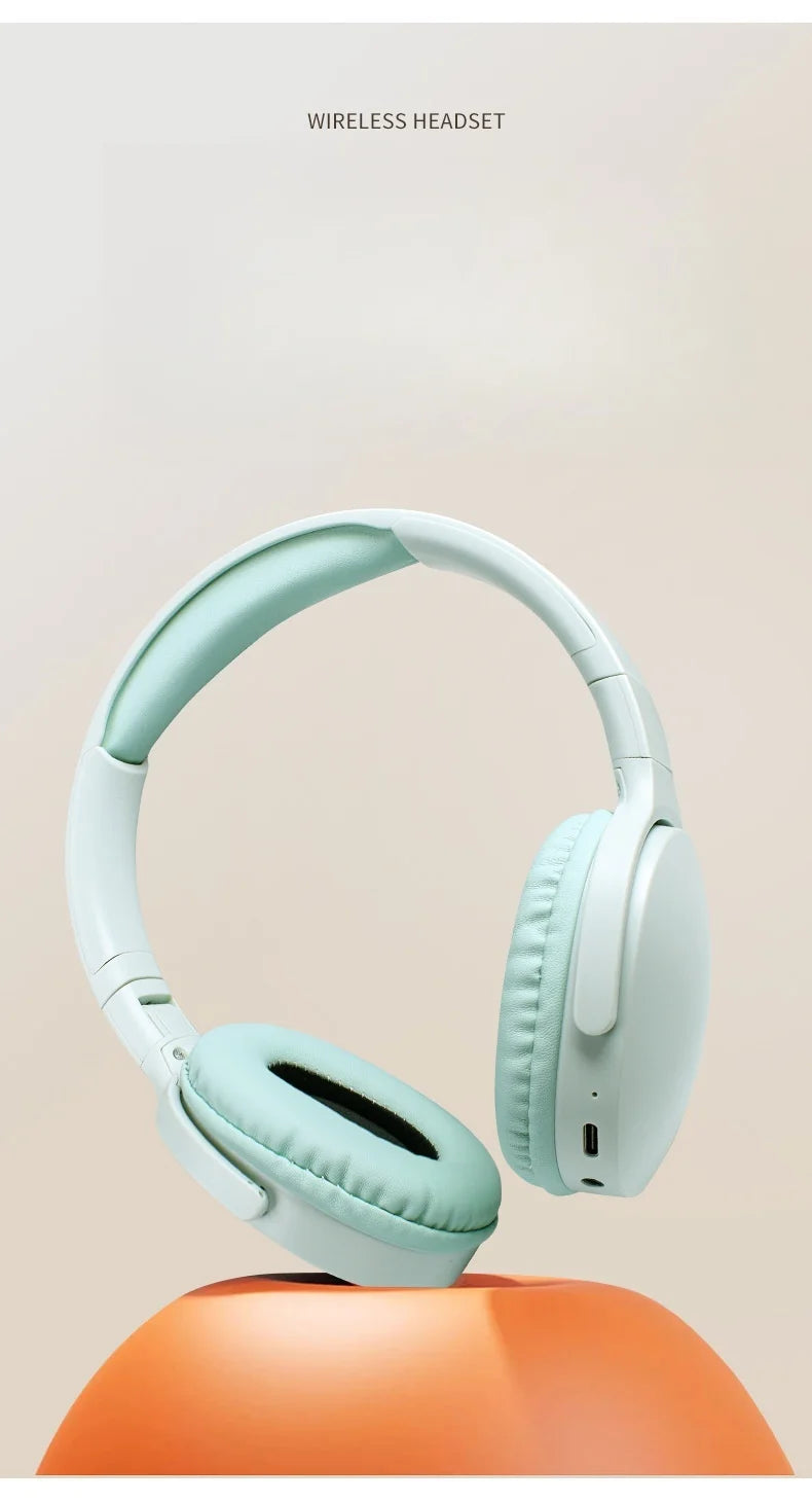 Fashion Bluetooth Wireless Headphones Over Ear Deep Bass Sports Stereo HiFi Long Battery Life Universal For All Devices