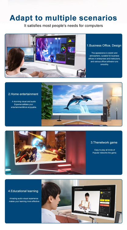 DisplayDesktop Computer Core I3 I5 I7 All In One Pc 23.8 27 Inch All In One Pc Computer