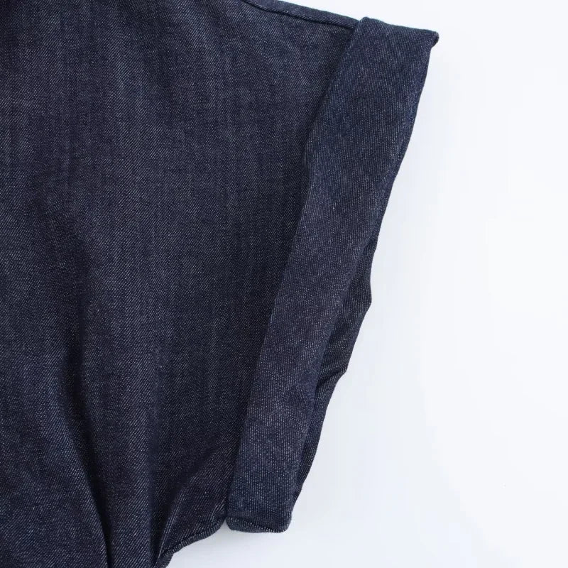 Vestido jeans feminino primavera verão casual vestidos longos para mulheres 2025 nova moda ruched manga curta streetwear midi ve