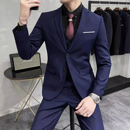 Vestido de casamento  marca de alta qualidade cor sólida masculino casual escritório de negó