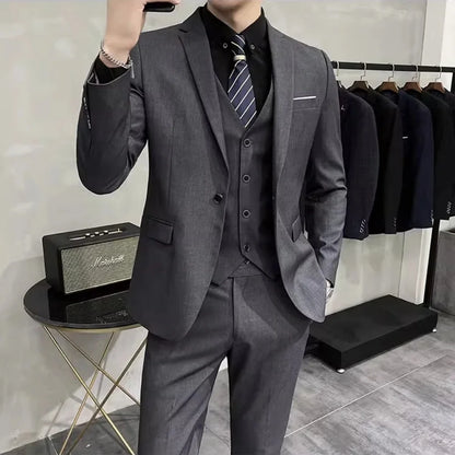 Vestido de casamento  marca de alta qualidade cor sólida masculino casual escritório de negó