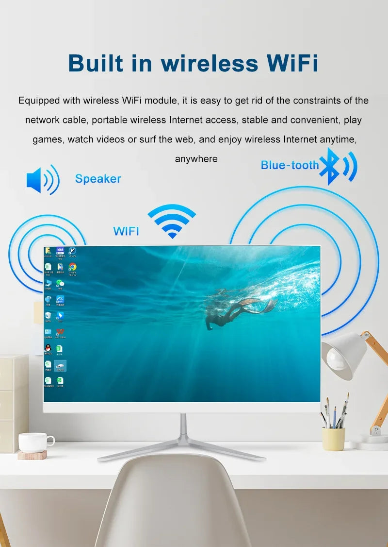 DisplayDesktop Computer Core I3 I5 I7 All In One Pc 23.8 27 Inch All In One Pc Computer