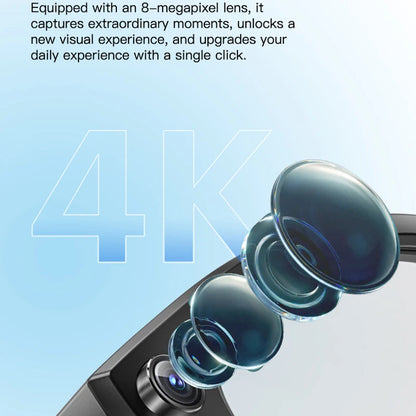 2025 4K HD Camera Smart Glasses Anti-shake Bluetooth Call Real-time Translation Automatic Color Change AI Glasses Music Control