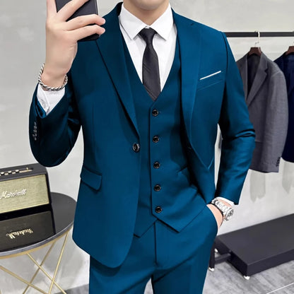 Vestido de casamento  marca de alta qualidade cor sólida masculino casual escritório de negó