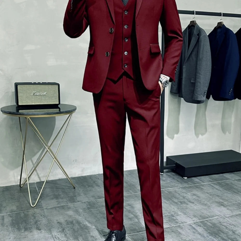 Vestido de casamento  marca de alta qualidade cor sólida masculino casual escritório de negó