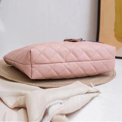 Lingge Embroidery Thread Tote Bag Large Capacity Silk Scarf Handbag Stylish Shoulder Bag Suitable for Everyday Use Travel Party