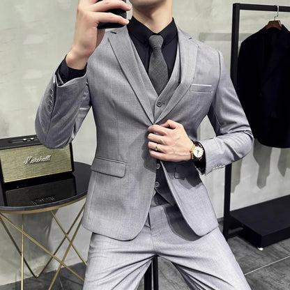 Vestido de casamento  marca de alta qualidade cor sólida masculino casual escritório de negó