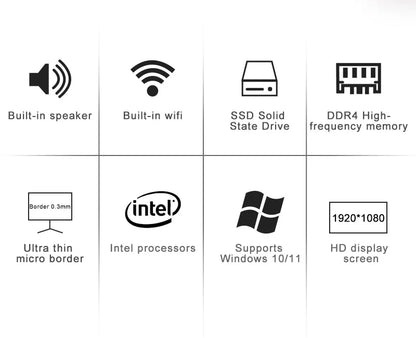 DisplayDesktop Computer Core I3 I5 I7 All In One Pc 23.8 27 Inch All In One Pc Computer