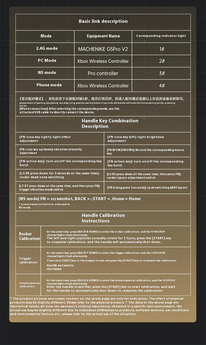 MACHENIKE G5 PRO V2 Tri-Mode Wireless Game Controller for Android/iOS Phone, PC, Tablet, TV - Bluetooth 2.4G Wired, NOT for PS/X