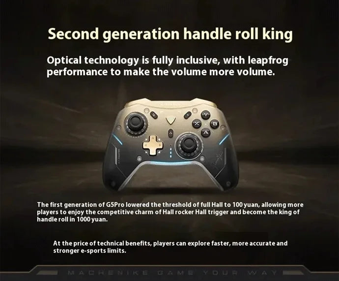 MACHENIKE G5 PRO V2 Tri-Mode Wireless Game Controller for Android/iOS Phone, PC, Tablet, TV - Bluetooth 2.4G Wired, NOT for PS/X