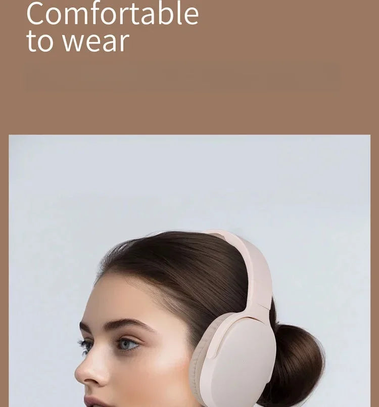 Fashion Bluetooth Wireless Headphones Over Ear Deep Bass Sports Stereo HiFi Long Battery Life Universal For All Devices
