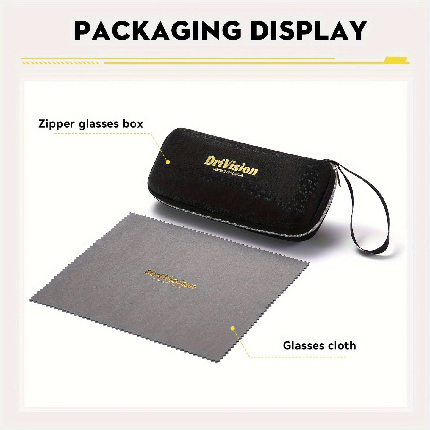 Drivision Unisex Retro Square Punk Style Fashion Glasses Protection Black & Rose Golden Frame with Case & Microfiber Cloth for Outdoor Parties, Casual Wear, Party Accessories, Punk Aesthetic, Highquality Lenses, Trendy Eyewea